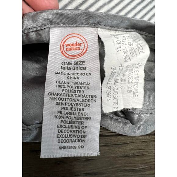 Wonder Nation Baby Gray Striped Elephant Lovey - Picture 5 of 6